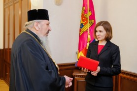 Maia Sandu, decorată cu Ordinul Jubiliar „Gurie Grosu”